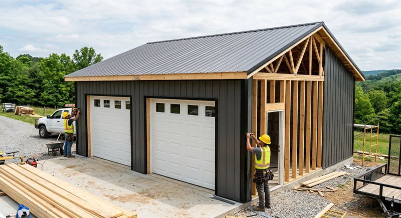 Attached Garage Construction in Conroe, TX