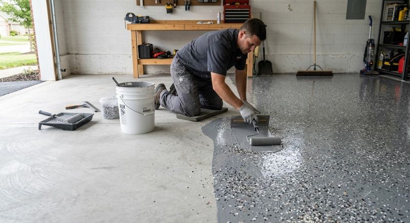 Garage Floor Epoxy Installation in Greensboro, NC
