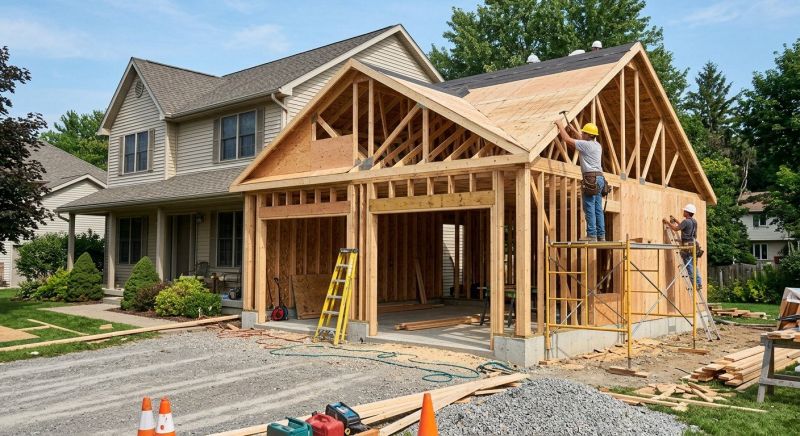 Two Story Garage Construction in Mount Pleasant, SC