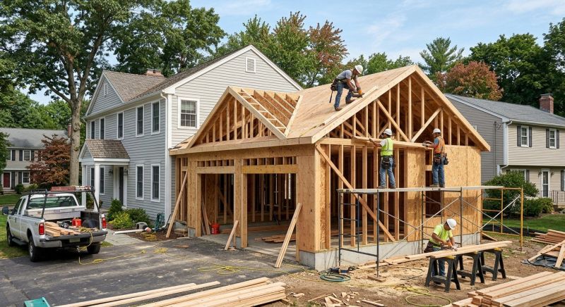 Two Story Garage Construction in Pearland, TX