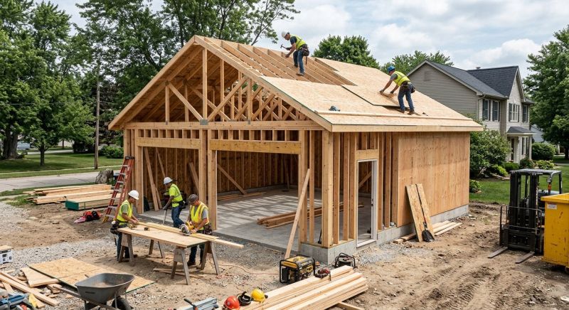 Wood Garage Installation in Pearland, TX